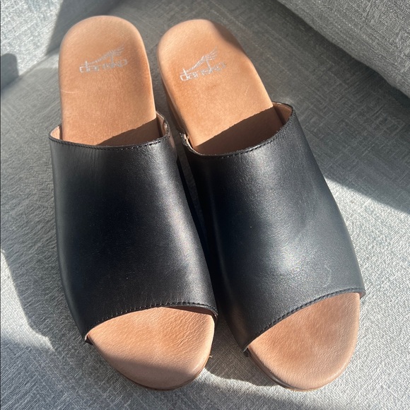 Dansko Maci Slides Black Leather Slip On Sandals Euro 41 - Picture 4 of 12